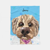 Maßgeschneidertes "Juno" Goldendoodle Foto Blanket Fleecedecke (Vorderseite)