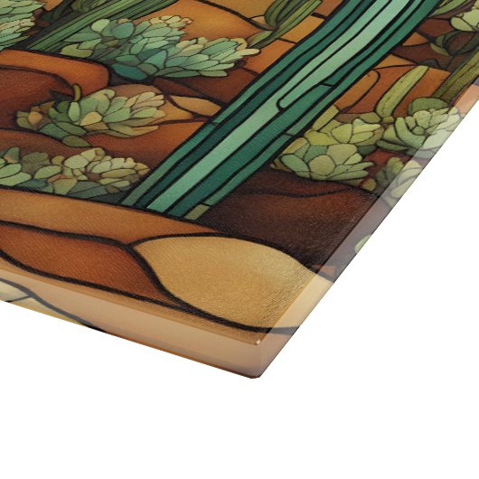 Maßgeschneidertes Kaktus-Kappenholzbrett Schneidebrett (Ecke)