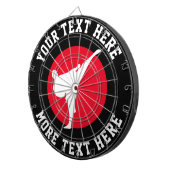 Maßgeschneidertes Karate-Dartboard mit Kampfkunstd Dartscheibe (Vorderseite rechts)