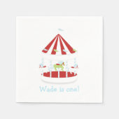 Maßgeschneidertes Karussell Napkin Serviette (Vorderseite)