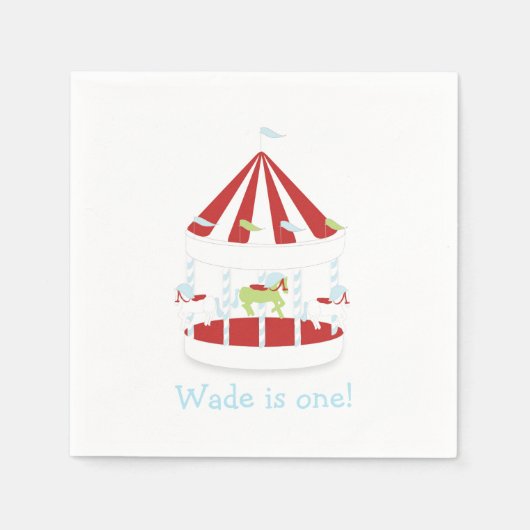 Maßgeschneidertes Karussell Napkin Serviette (Vorderseite)