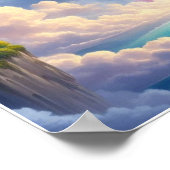 Maßgeschneidertes Kaskadierungs-Waterfall-Wall-Pos Poster (Ecke)