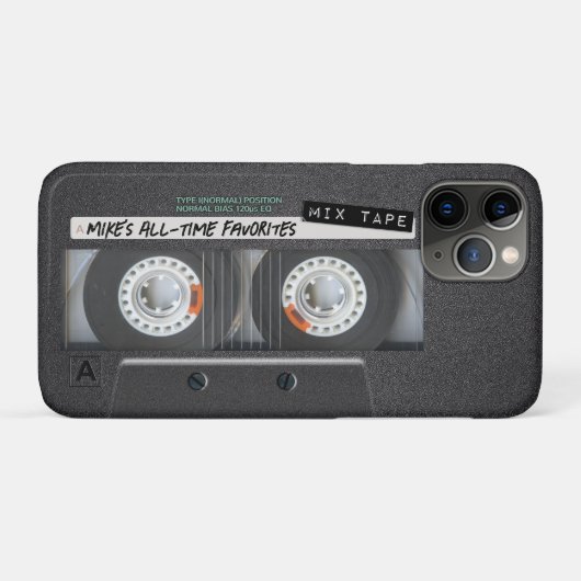Maßgeschneidertes Kassetten-Cassette-Mix-Band der Case-Mate iPhone Hülle (Rückseite (Horizontal))