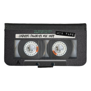 Maßgeschneidertes Kassetten-Cassette-Mix-Band der  iPhone 8/7 Geldbeutel-Hülle