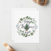 Maßgeschneidertes klassisches Design von Blattgrün Mitteilungskarte (Vorderseite/Rückseite Beispiel)