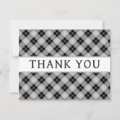 Maßgeschneidertes klassisches Kariertes Schwarz fü Dankeskarte (Vorderseite)