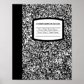 Maßgeschneidertes Kompositionsbuch Schwarz/Weiß-Sc Poster (Vorne)