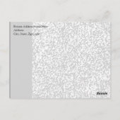 Maßgeschneidertes Kompositionsbuch Schwarz/Weiß-Sc Postkarte (Rückseite)