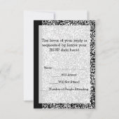 Maßgeschneidertes Kompositionsbuch Schwarz/Weiß-Sc RSVP Karte (Rückseite)