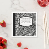 Maßgeschneidertes Kompositionsbuch Schwarz/Weiß-Sc Serviette (Beispiel)