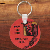 Maßgeschneidertes Krampusrot Schlüsselanhänger (Vorderseite)