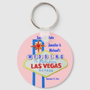 Maßgeschneidertes Las Vegas Hochzeitszeichen Schlüsselanhänger