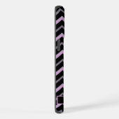 Maßgeschneidertes Lila-Grau-Zickzack Muster iPhone Hülle (Rechte Seite)