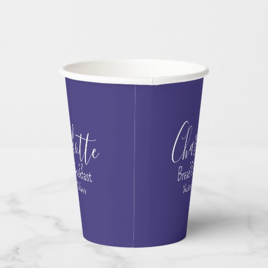 Maßgeschneidertes Lila, modernes Geschäft Pappbecher (Rechts)