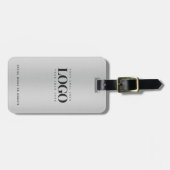 Maßgeschneidertes Logo-Geschäft für Metallic Gray Gepäckanhänger (Vorderseite horizontal)