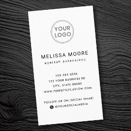 Maßgeschneidertes Logo, modern weiß Visitenkarte