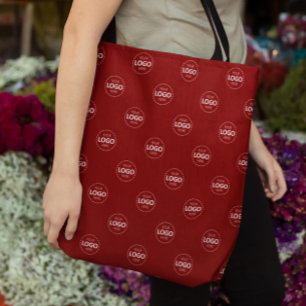 Maßgeschneidertes Logo Muster Burgundy Werbebag Tasche