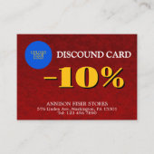 Maßgeschneidertes Luxusgeschäft Rabattkarte (Vorderseite)