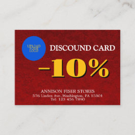 Maßgeschneidertes Luxusgeschäft Rabattkarte