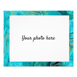 Maßgeschneidertes Marmoreffekt smaragdblaues Gesch Fotodruck