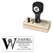 Maßgeschneidertes Mechanisches Monogramm. Ursprüng Gummistempel (Stempel)