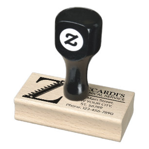 Maßgeschneidertes Mechanisches Monogramm. Ursprüng Gummistempel
