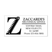 Maßgeschneidertes Mechanisches Monogramm. Ursprüng Gummistempel (Prägung)