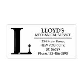 Maßgeschneidertes Mechanisches Monogramm. Ursprüng Gummistempel (Prägung)