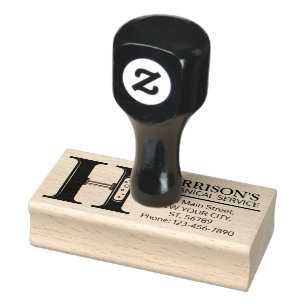 Maßgeschneidertes Mechanisches Monogramm. Ursprüng Gummistempel