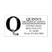 Maßgeschneidertes Mechanisches Monogramm. Ursprüng Gummistempel (Prägung)