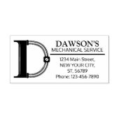 Maßgeschneidertes Mechanisches Monogramm. Ursprüng Gummistempel (Prägung)