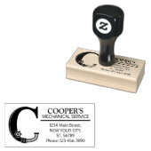 Maßgeschneidertes Mechanisches Monogramm. Ursprüng Gummistempel (Stempel)