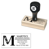 Maßgeschneidertes Mechanisches Monogramm. Ursprüng Gummistempel (Stempel)