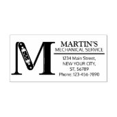 Maßgeschneidertes Mechanisches Monogramm. Ursprüng Gummistempel (Prägung)