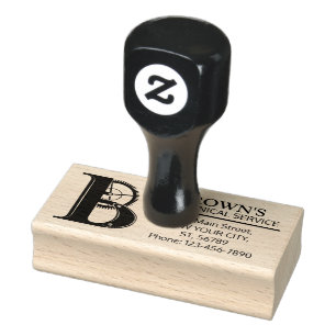Maßgeschneidertes Mechanisches Monogramm. Ursprüng Gummistempel