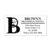 Maßgeschneidertes Mechanisches Monogramm. Ursprüng Gummistempel (Prägung)