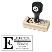 Maßgeschneidertes Mechanisches Monogramm. Ursprüng Gummistempel (Stempel)