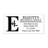 Maßgeschneidertes Mechanisches Monogramm. Ursprüng Gummistempel (Prägung)