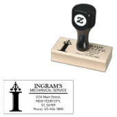 Maßgeschneidertes Mechanisches Monogramm. Ursprüng Gummistempel (Stempel)