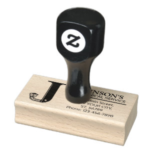 Maßgeschneidertes Mechanisches Monogramm. Ursprüng Gummistempel