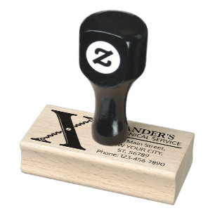 Maßgeschneidertes Mechanisches Monogramm. Ursprüng Gummistempel