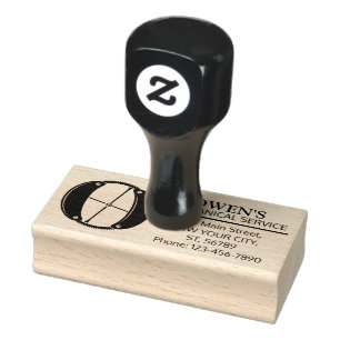 Maßgeschneidertes Mechanisches Monogramm. Ursprüng Gummistempel