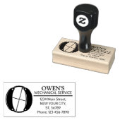 Maßgeschneidertes Mechanisches Monogramm. Ursprüng Gummistempel (Stempel)