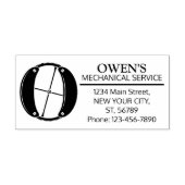 Maßgeschneidertes Mechanisches Monogramm. Ursprüng Gummistempel (Prägung)