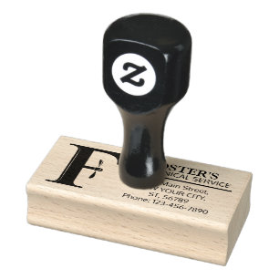 Maßgeschneidertes Mechanisches Monogramm. Ursprüng Gummistempel