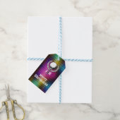 Maßgeschneidertes Metallic-farbiges Golf Monogram Geschenkanhänger (Mit Garn)