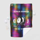 Maßgeschneidertes Metallic-farbiges Golf Monogram Golfhandtuch (Insitu)