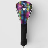 Maßgeschneidertes Metallic-farbiges Golf Monogram  Headcover (Vorderseite)