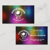 Maßgeschneidertes Metallic-farbiges Golf Monogram Visitenkarte (Vorne/Hinten)