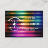 Maßgeschneidertes Metallic-farbiges Golf Monogram Visitenkarte (Rückseite)